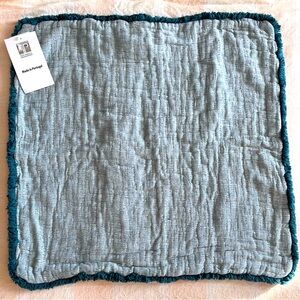 TEXTEIS PENEDO Portugal 100% Cotton Gauze Pillow Cover 24” Square Blue Aqua Teal